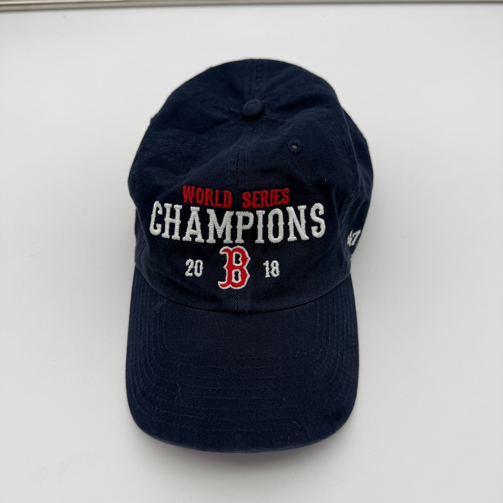 47 Brand Boston Red Sox 2018 World Series Champions Hat Navy Blue Adjustable MLB